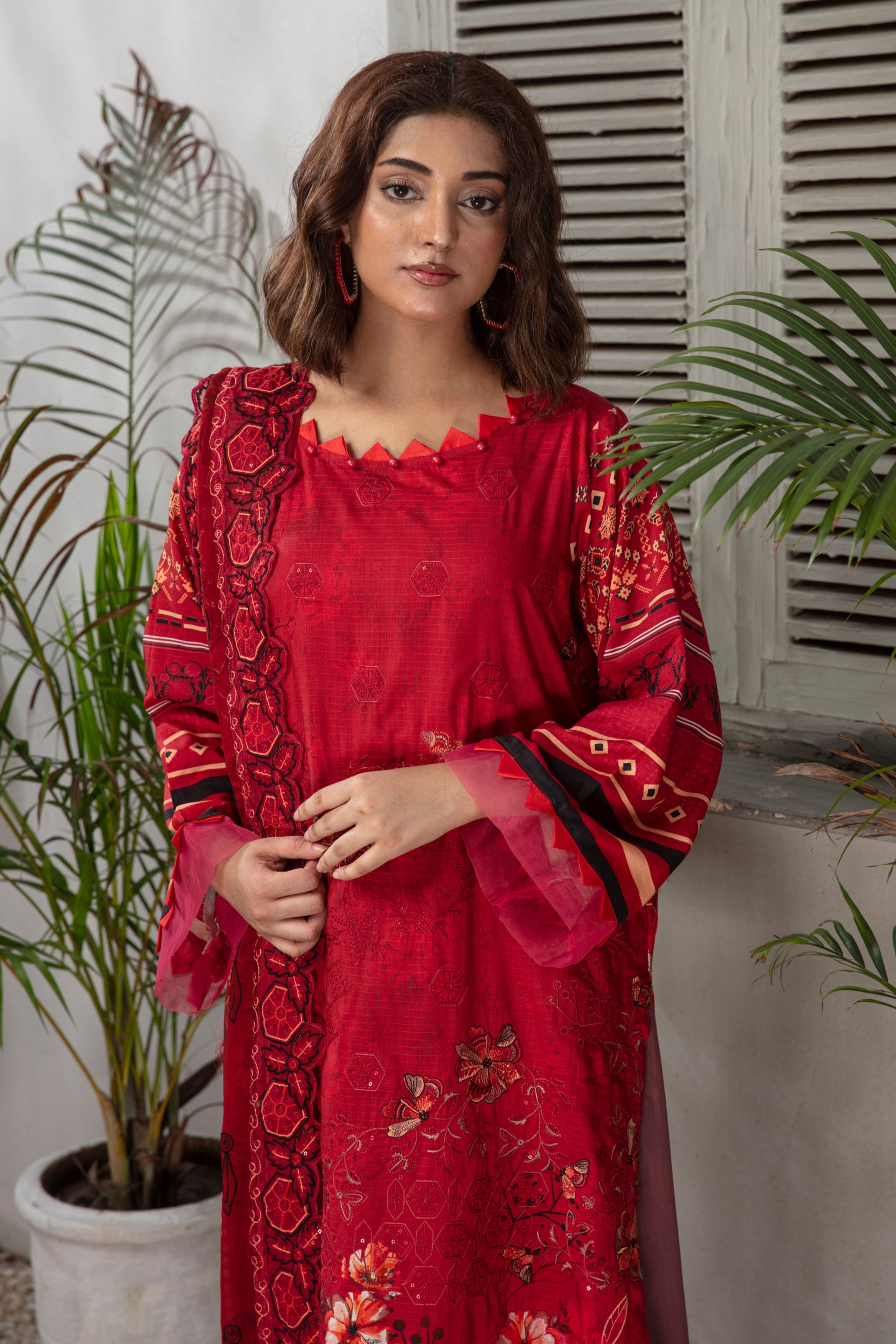 SASSI Viscose EMB Shirt & Dupatta Vol-2456