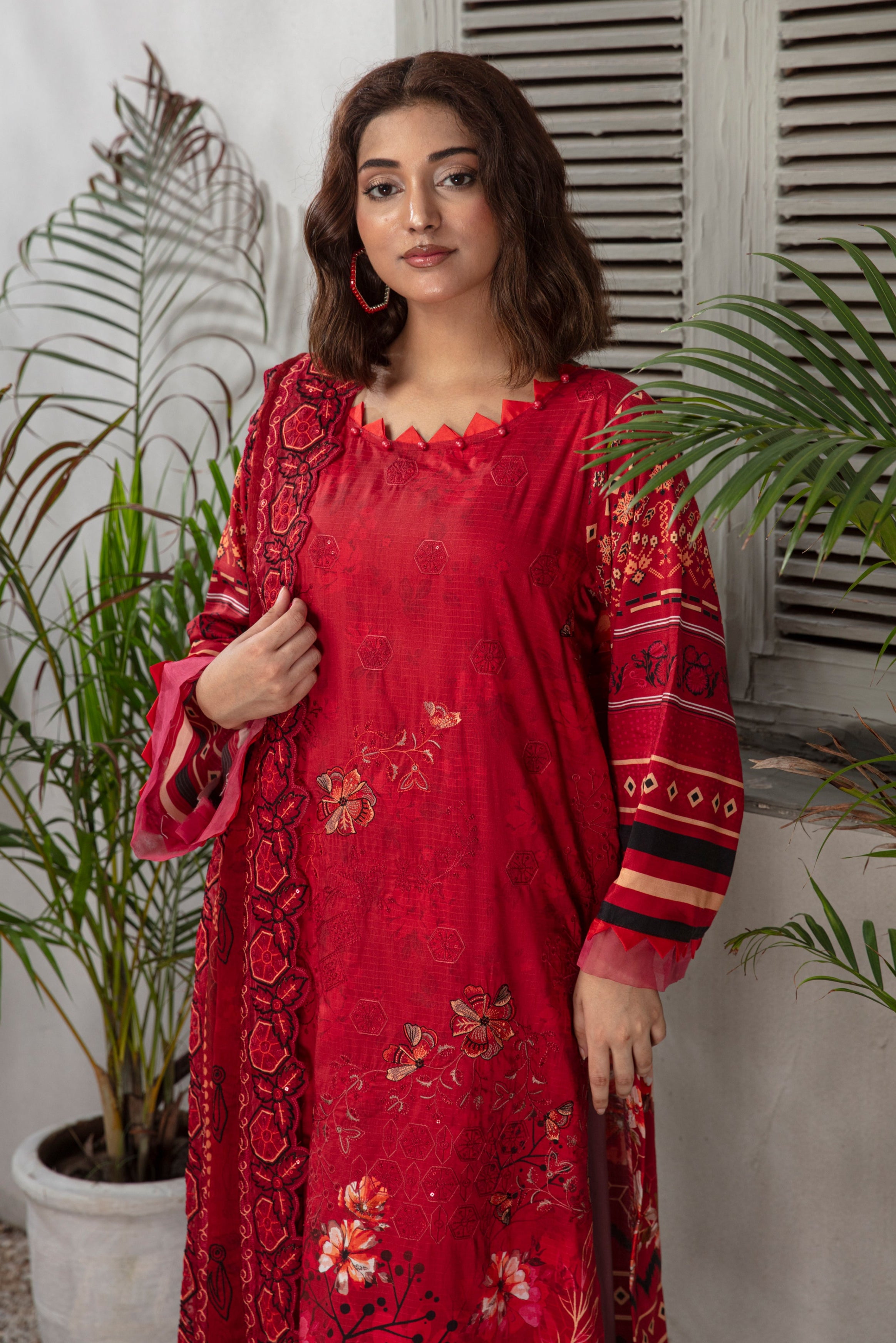 SASSI Viscose EMB Shirt & Dupatta Vol-2456