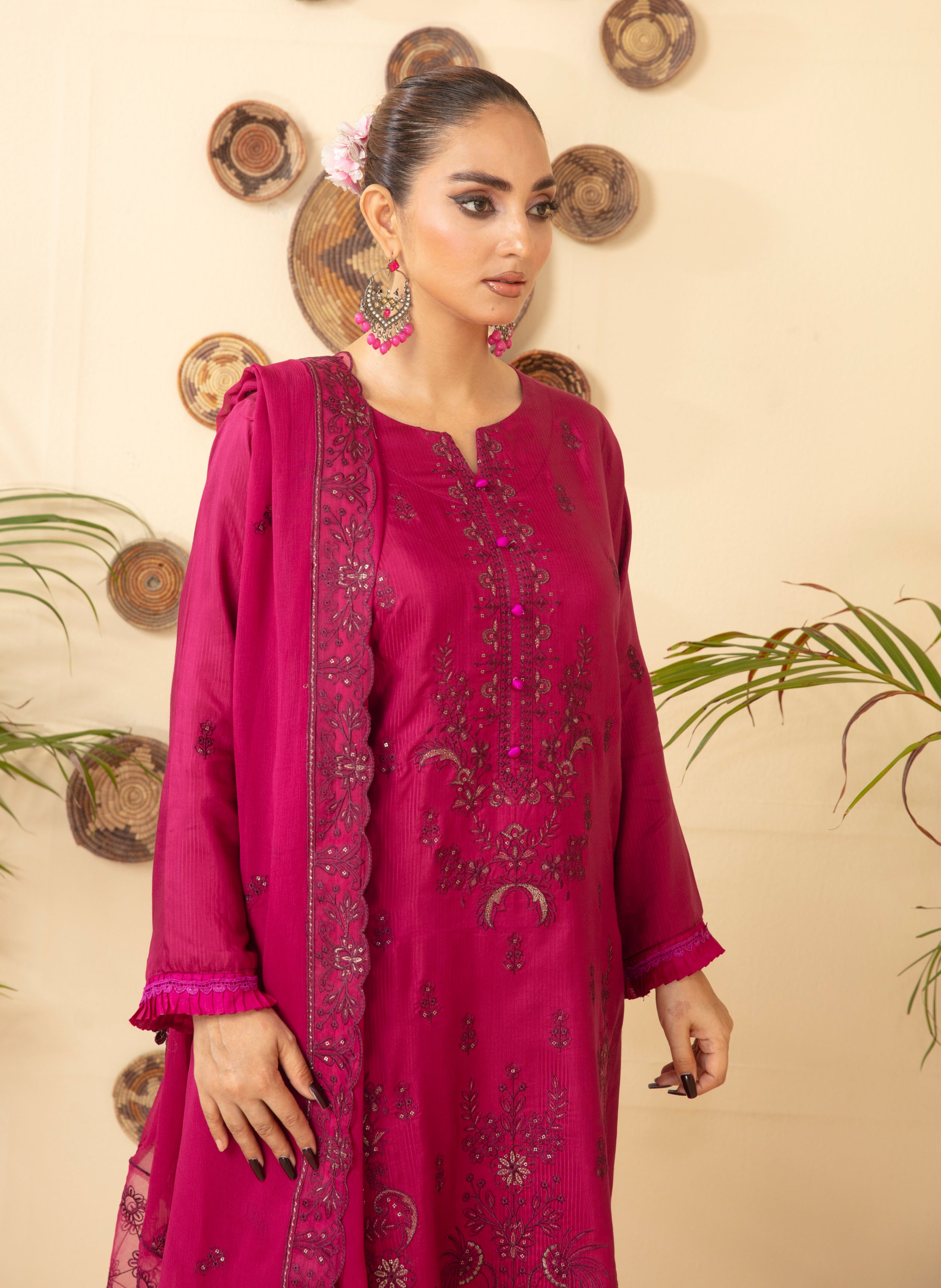 SASSI Viscose EMB Shirt & Dupatta Vol-2402