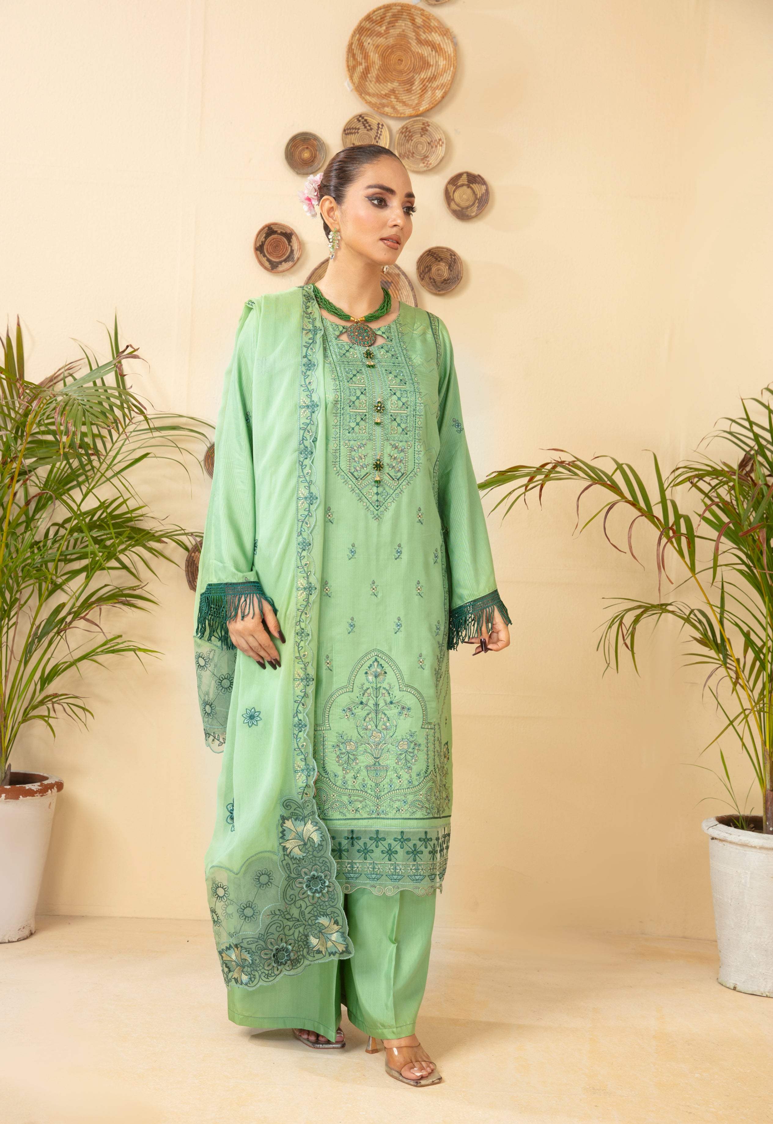 SASSI Viscose EMB Shirt & Dupatta Vol-2402