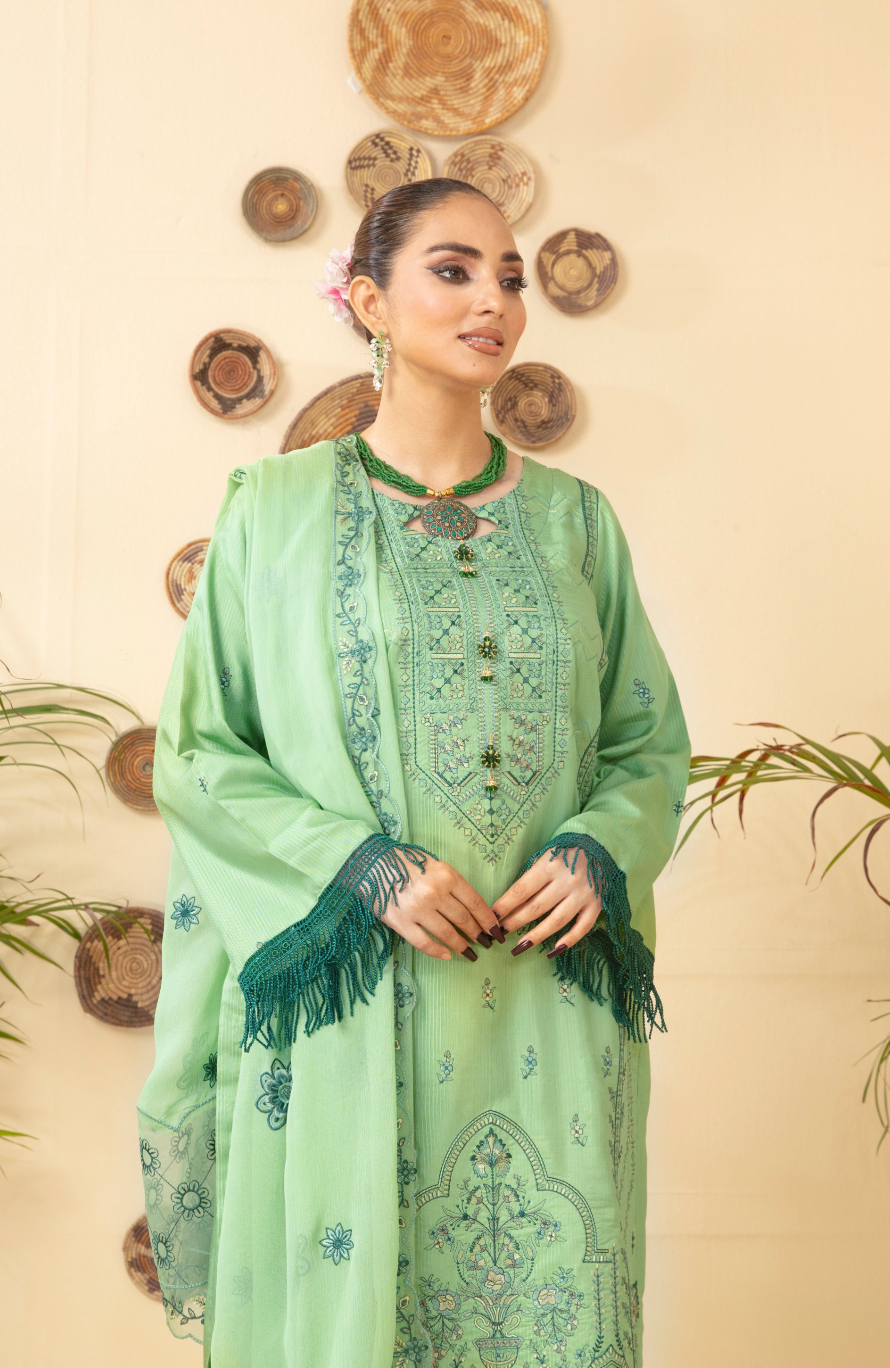 SASSI Viscose EMB Shirt & Dupatta Vol-2402