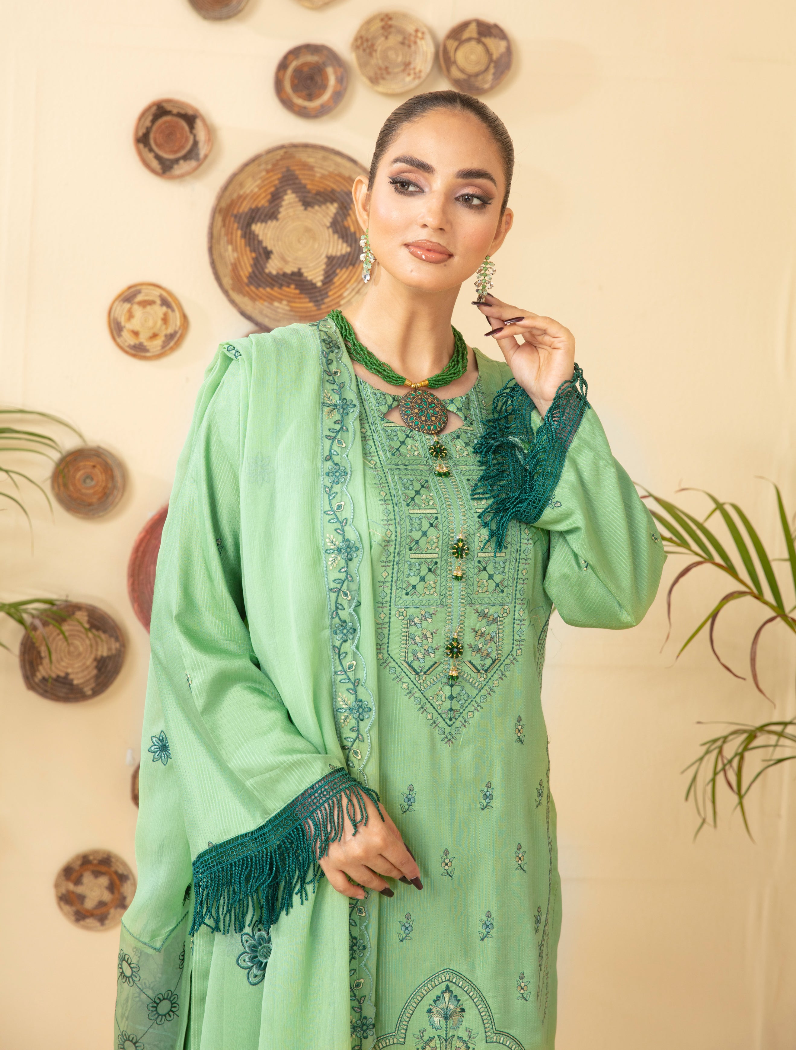 SASSI Viscose EMB Shirt & Dupatta Vol-2402