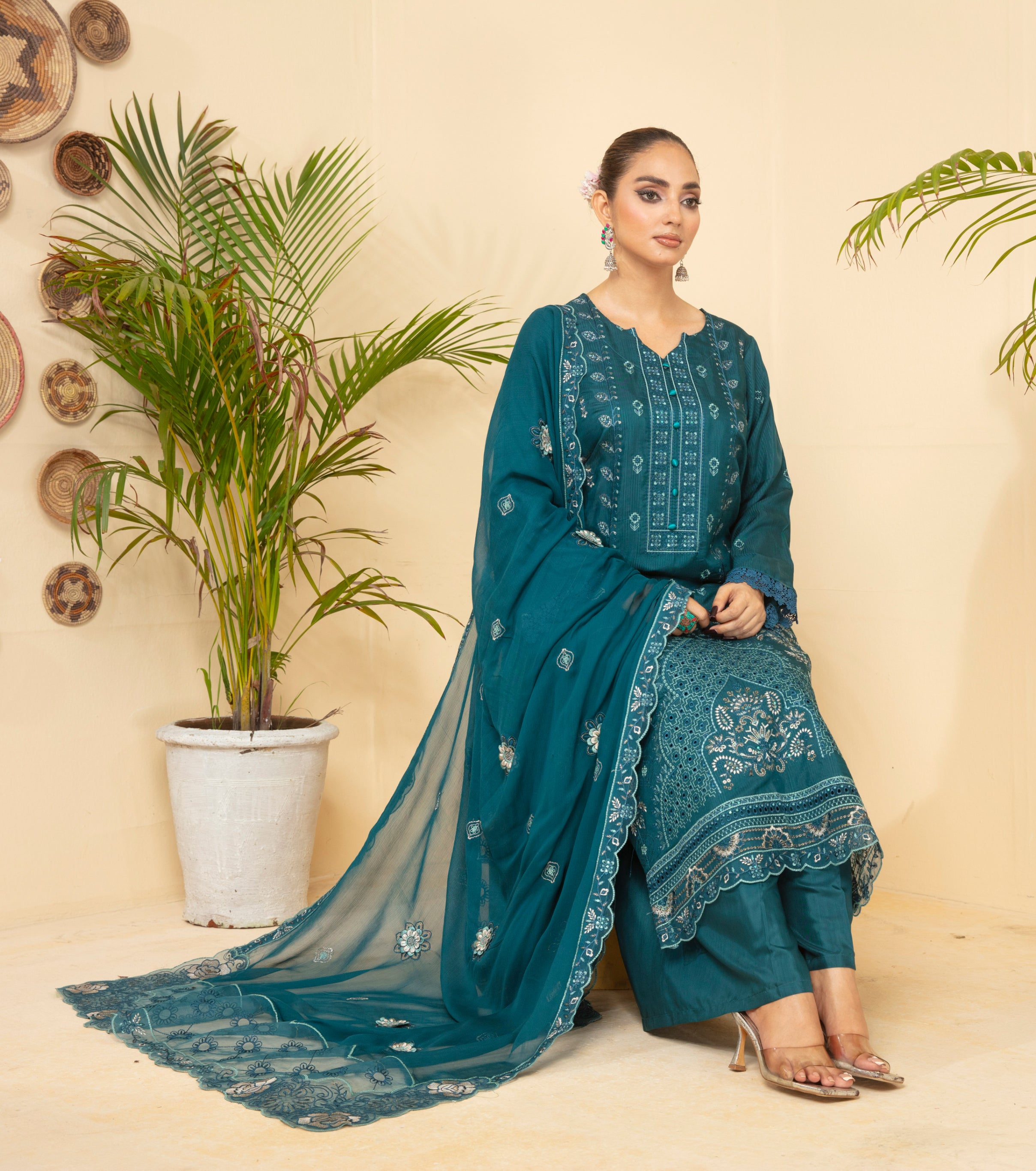 SASSI Viscose EMB Shirt & Dupatta Vol-2402
