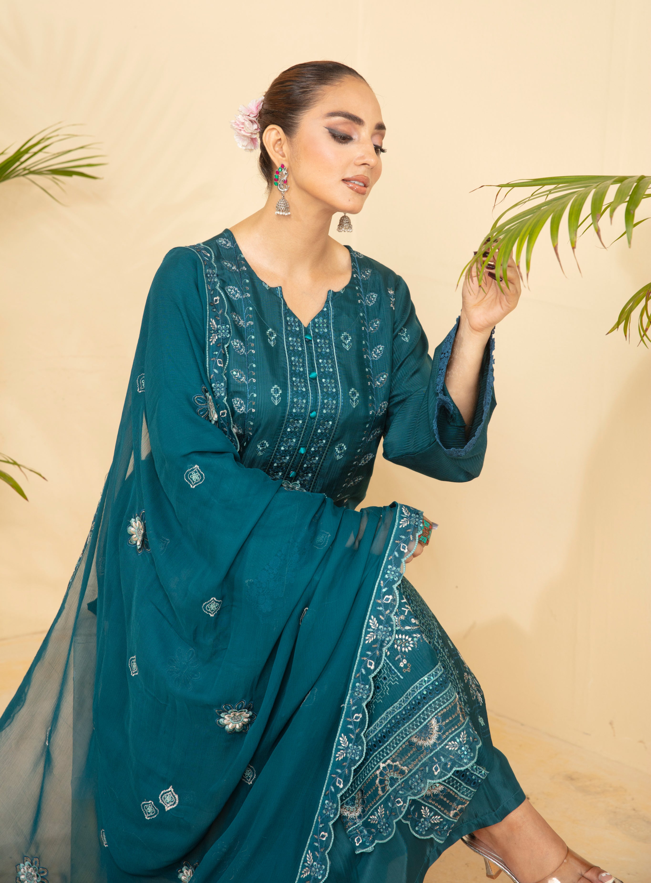 SASSI Viscose EMB Shirt & Dupatta Vol-2402