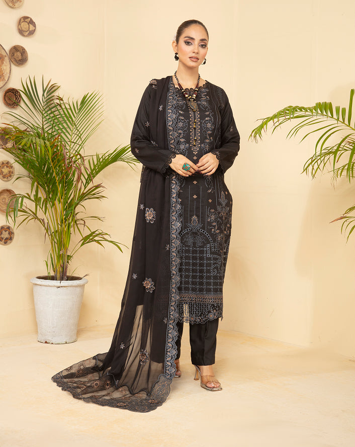SASSI Viscose EMB Shirt & Dupatta Vol-2402