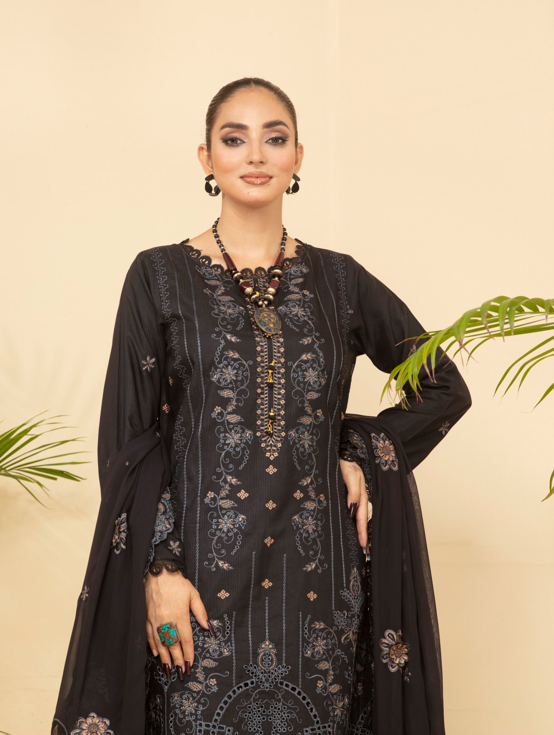 SASSI Viscose EMB Shirt & Dupatta Vol-2402