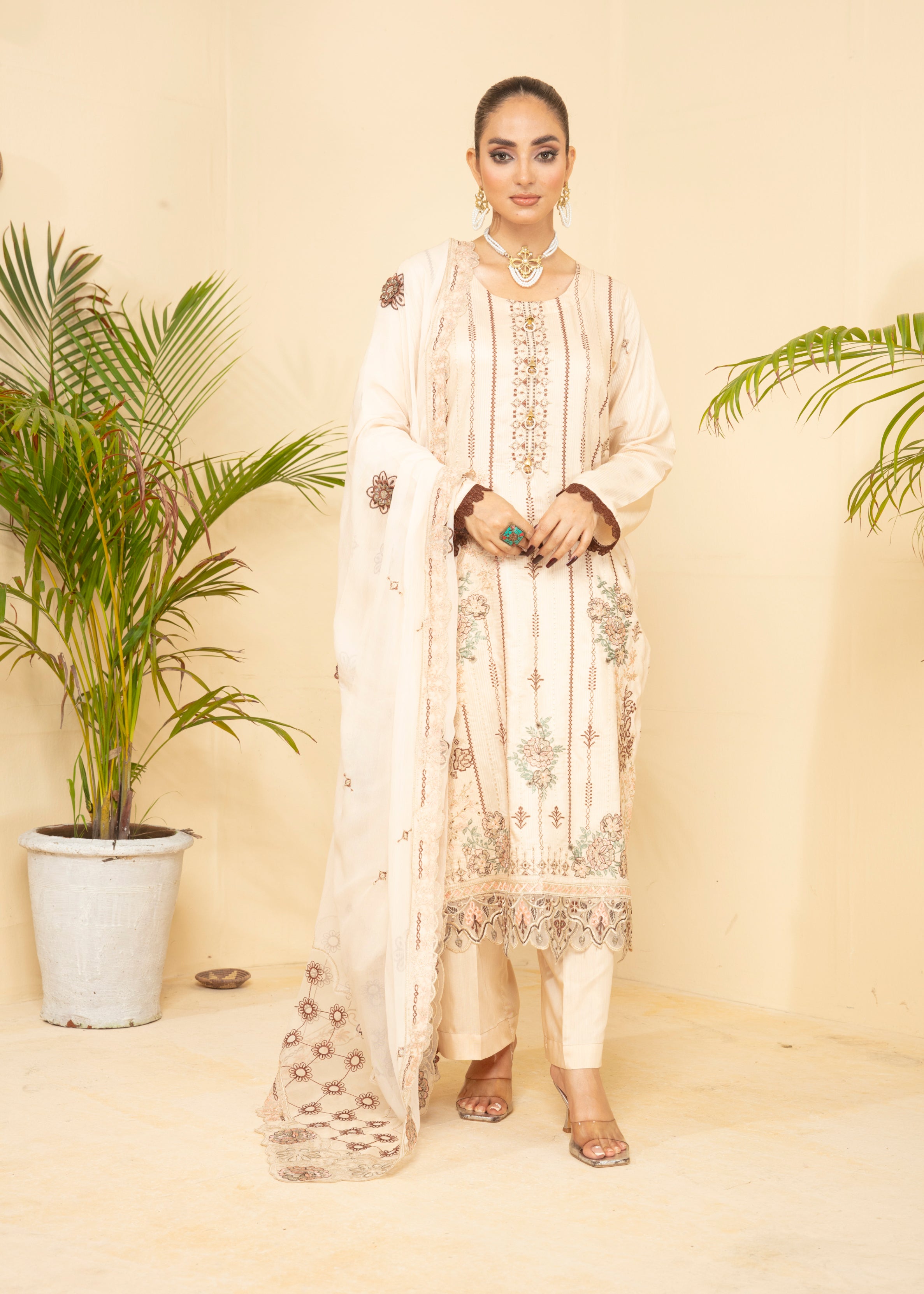 SASSI Viscose EMB Shirt & Dupatta Vol-2402