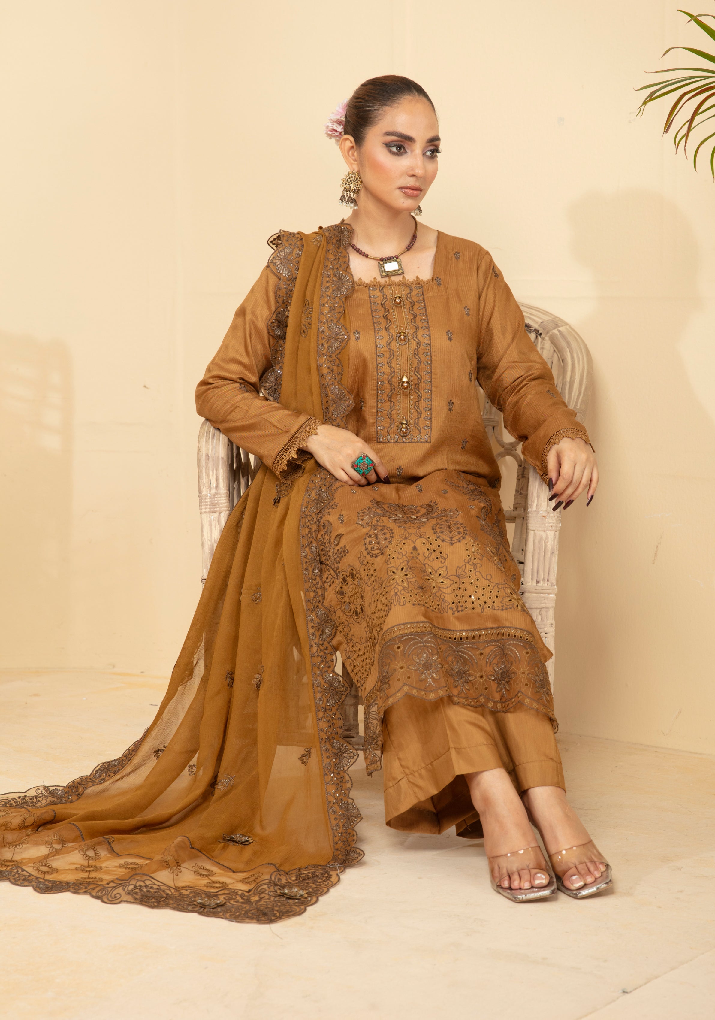 SASSI Viscose EMB Shirt & Dupatta Vol-2402