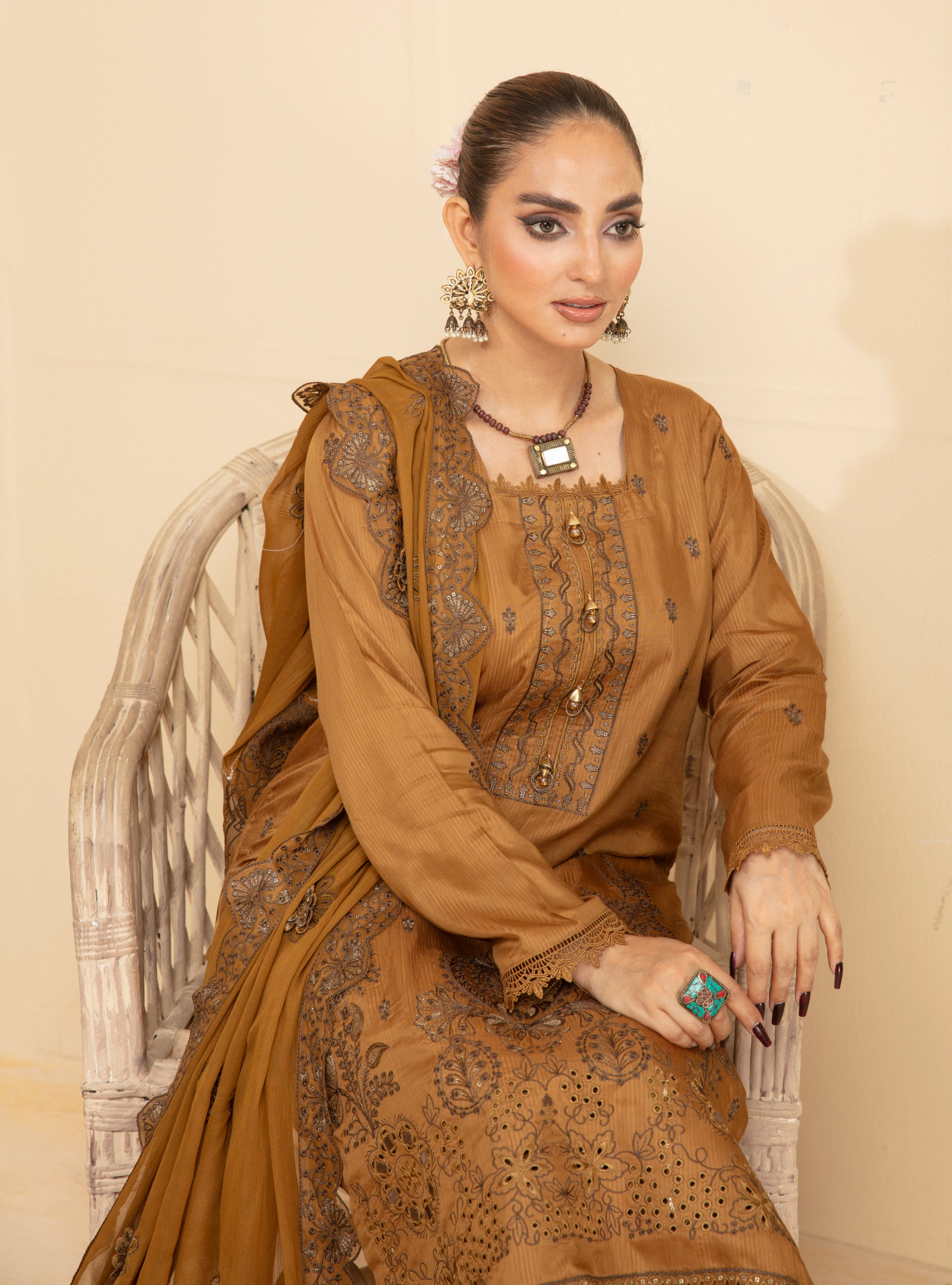 SASSI Viscose EMB Shirt & Dupatta Vol-2402