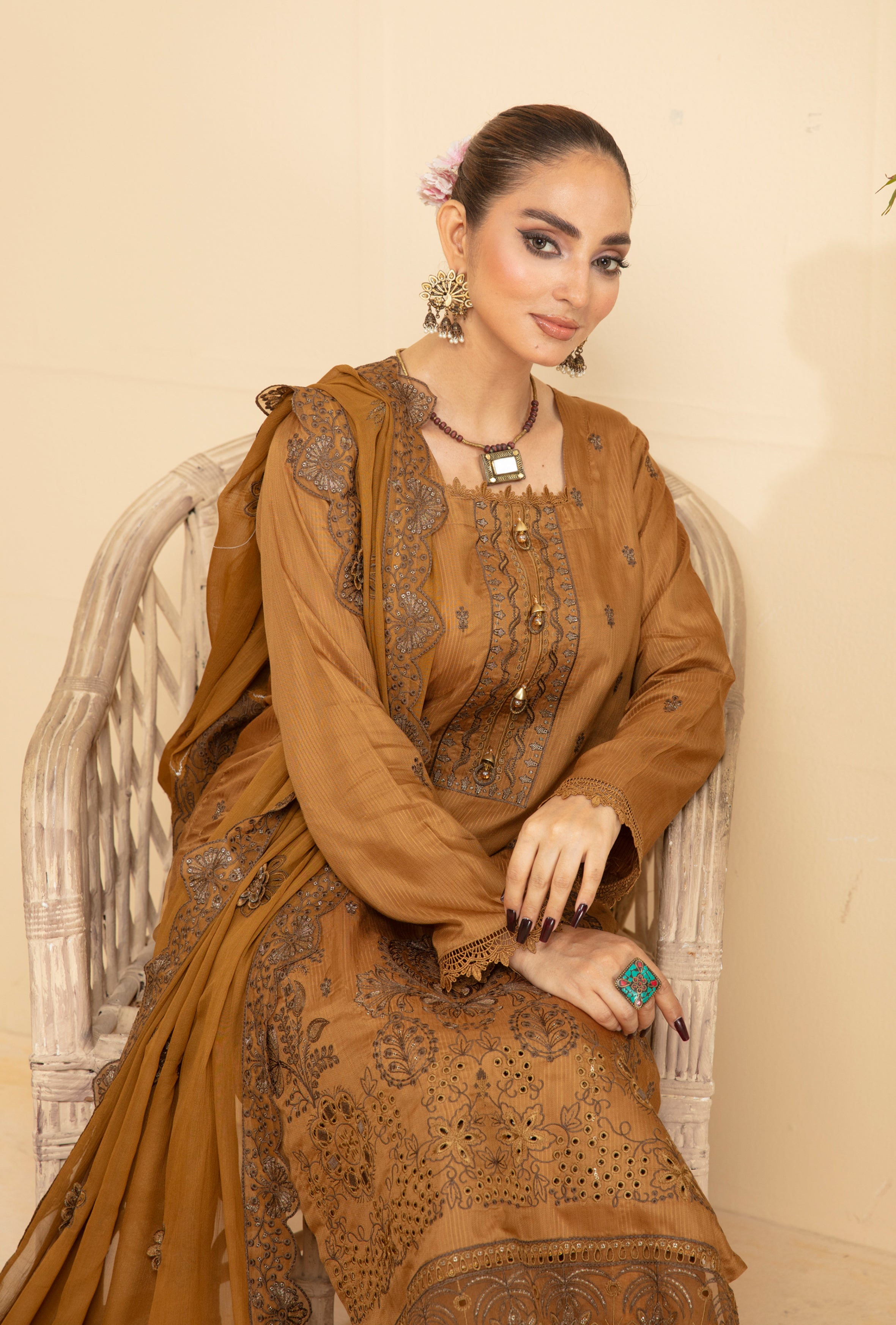 SASSI Viscose EMB Shirt & Dupatta Vol-2402