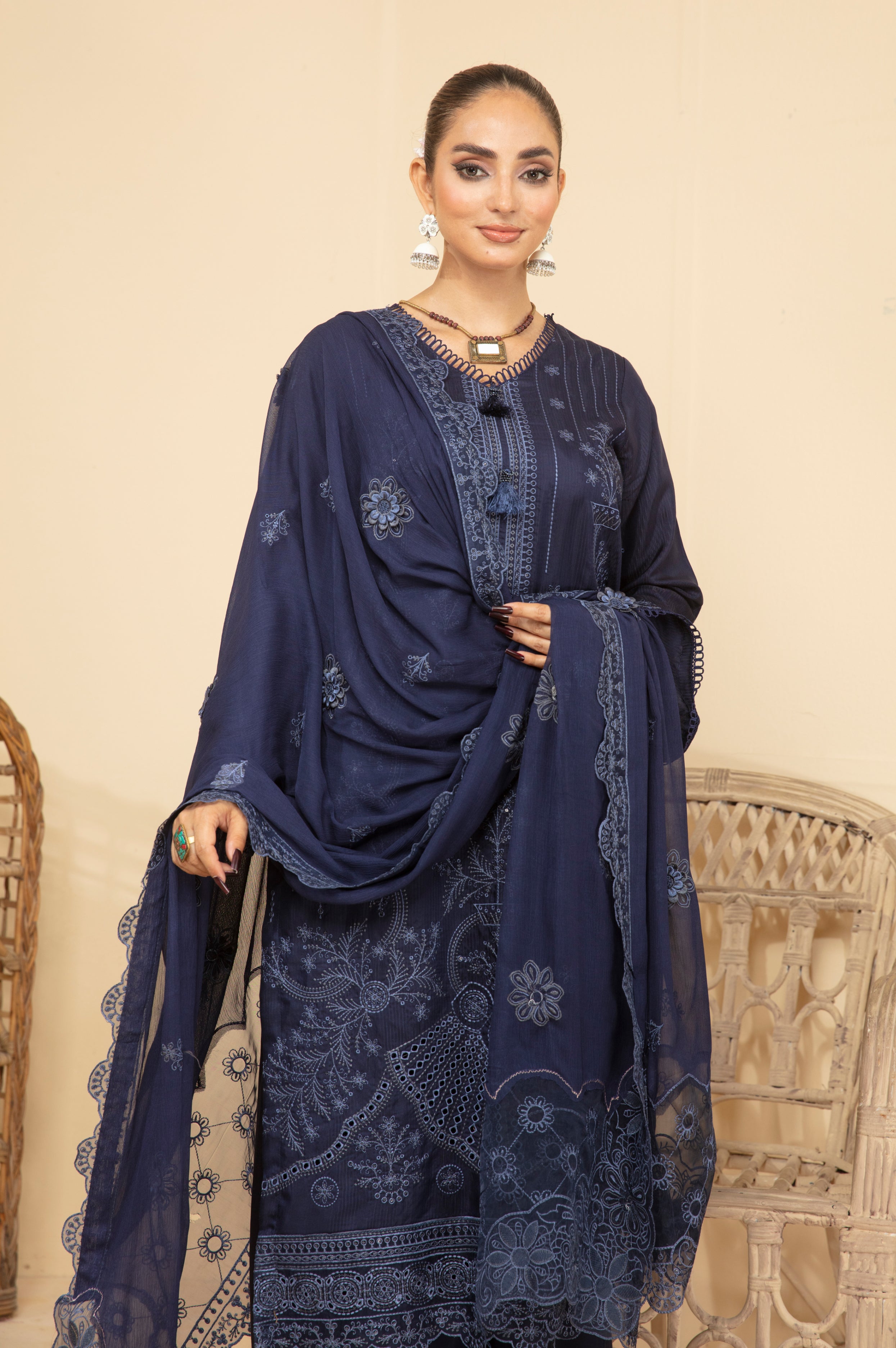 SASSI Viscose EMB Shirt & Dupatta Vol-2402