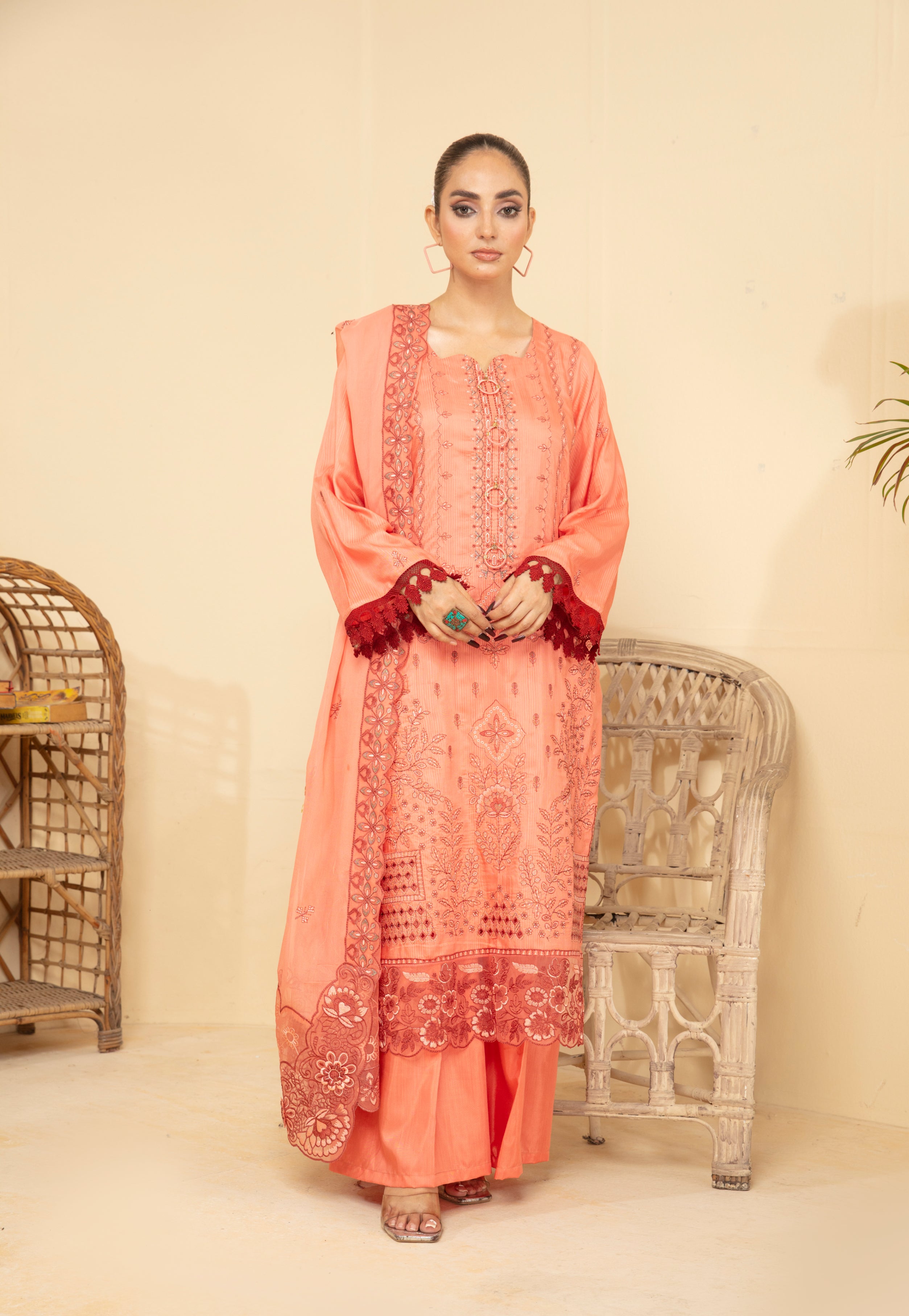 SASSI Viscose EMB Shirt & Dupatta Vol-2402