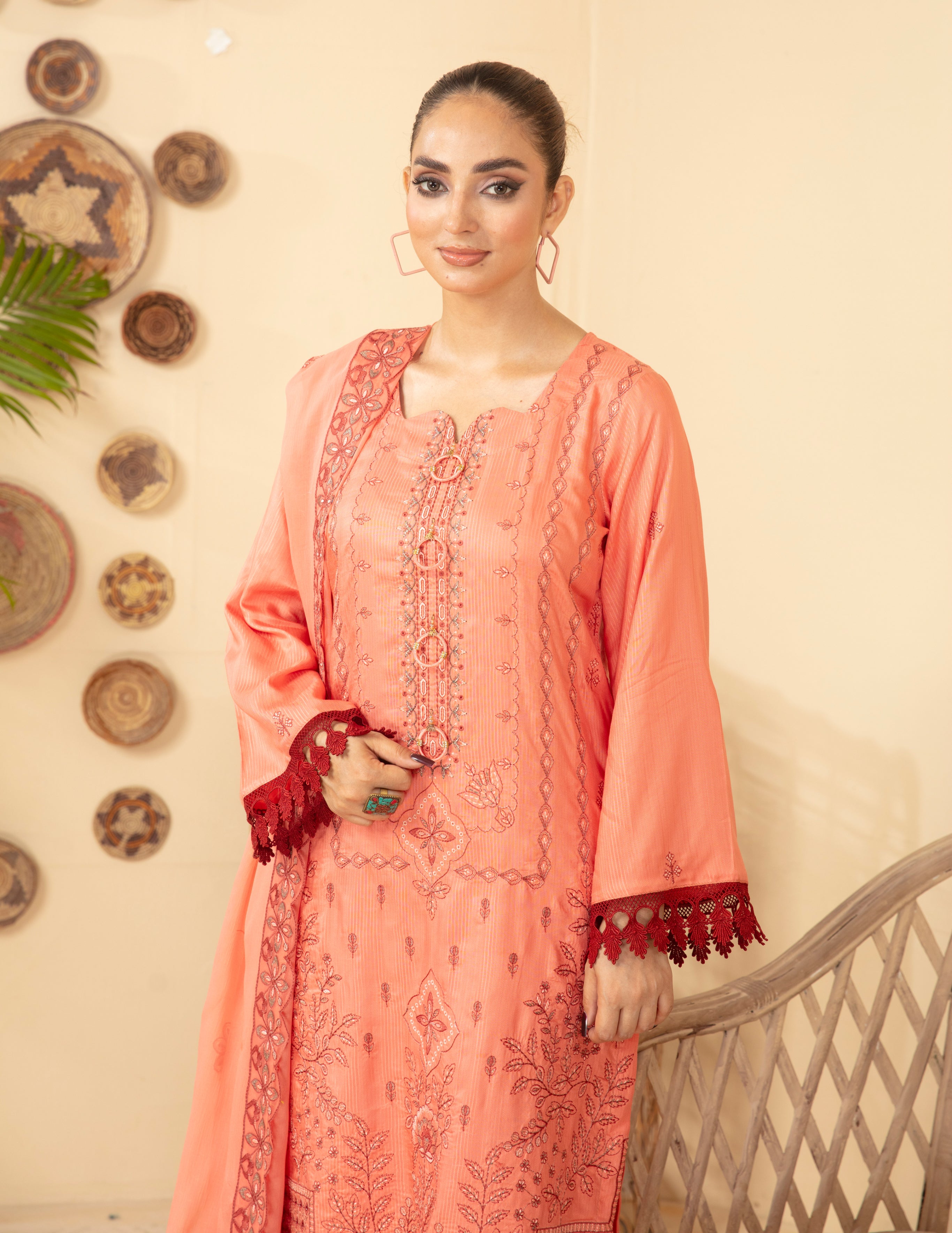 SASSI Viscose EMB Shirt & Dupatta Vol-2402