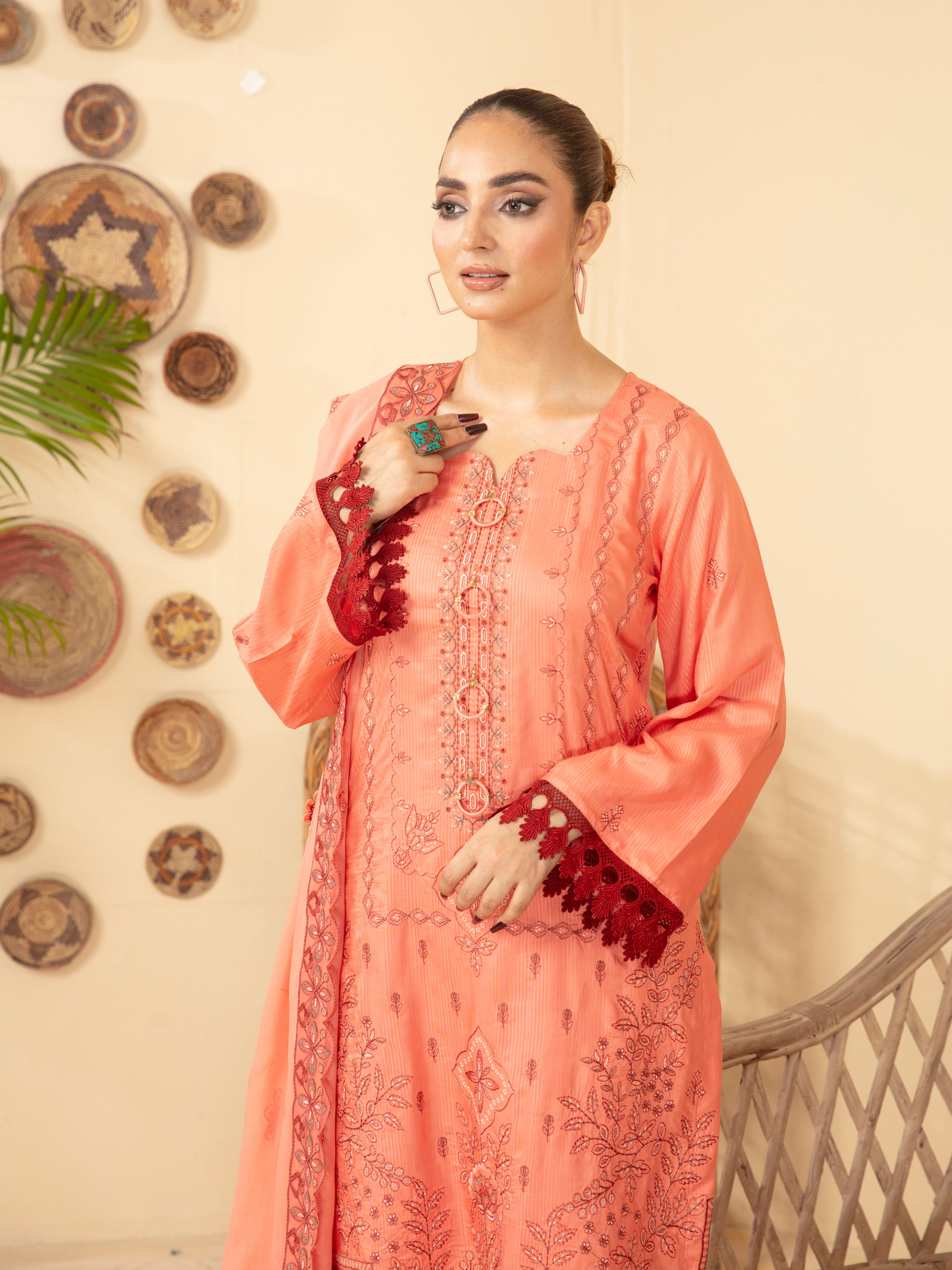 SASSI Viscose EMB Shirt & Dupatta Vol-2402