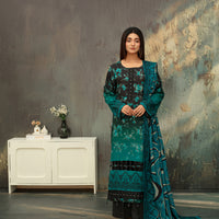 SASSI Vol 3598 – 3 Piece Unstitched Print Viscose Suit — 1