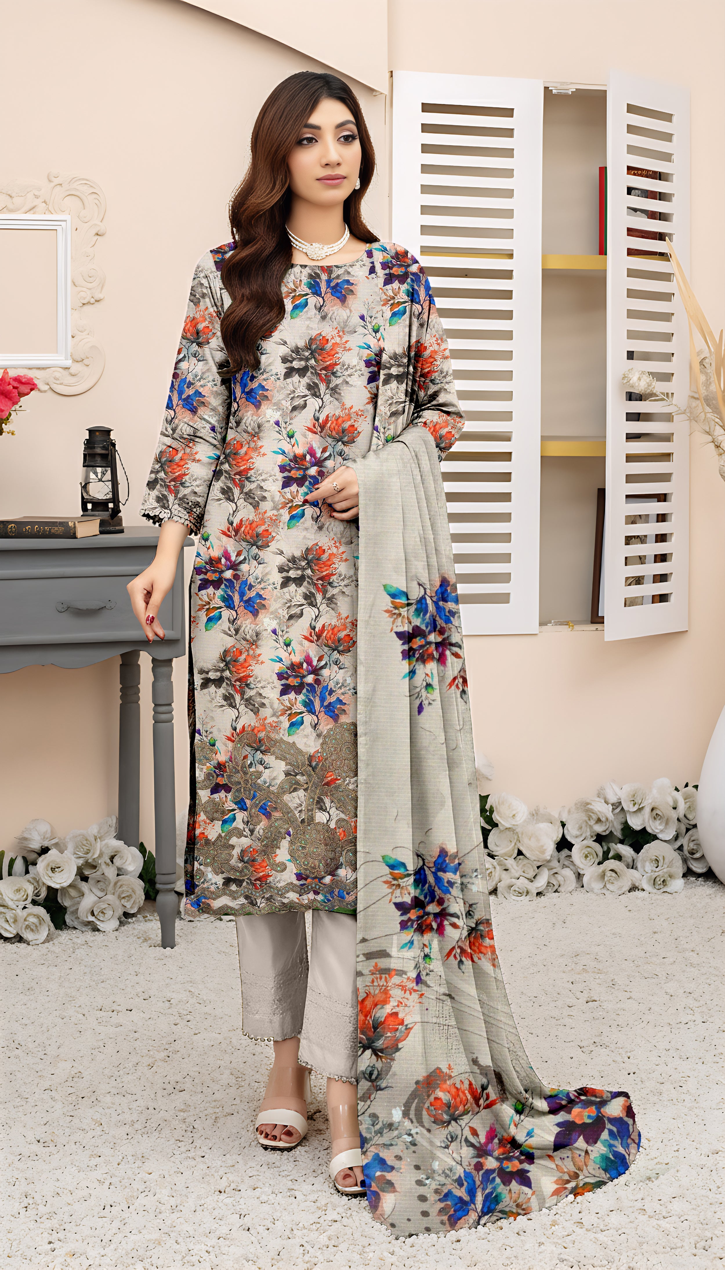 SASSI VISCOSE EMB Shirt & Dupatta Vol-2489
