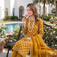Sassi Vol 3112 Unstitched Lawn Suit 3 Piece with Floral Voil Dupatta — 4