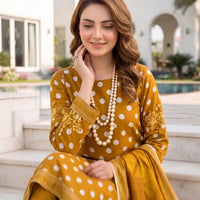 Sassi Vol 3112 Unstitched Lawn Suit 3 Piece with Floral Voil Dupatta — 3