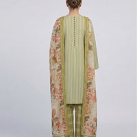 Sassi  Vol 3104 –  Unstitched Lawn Suit 3 Piece with Floral Voil Dupatta — 2