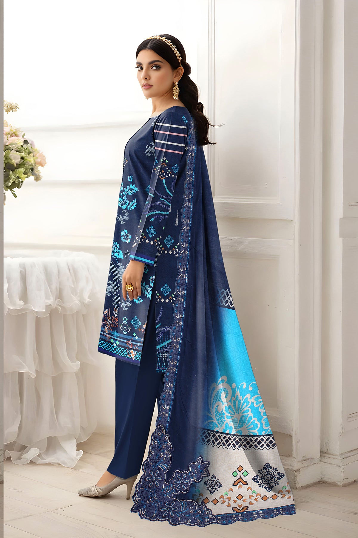 SASSI KHADDER EMB Shirt & Dupatta Vol-2450