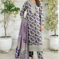 HAWIC Vol 2648 Ready to Wear – 3 Piece Stitched Lawn Suit with Organza Dupatta — 1