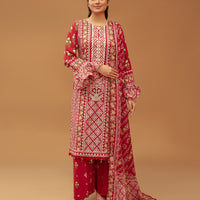 SASSI Vol-5005 – Premium Pre-Shrunk 3 Piece Unstitched Cambric Cotton Suit — 1