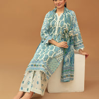 SASSI Vol-5005 – Premium Pre-Shrunk 3 Piece Unstitched Cambric Cotton Suit — 2