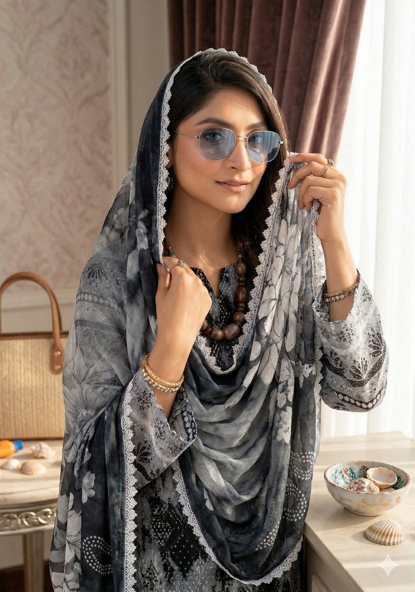 Vol 2626 Sassi Peridot Lawn Suit – Unstitched 3PC Summer Dress – SASSI
