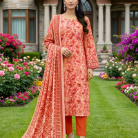 Sassi Premium Airjet Lawn Vol 2851 – 3 Piece Unstitched Sparkle Floral Suit — 1
