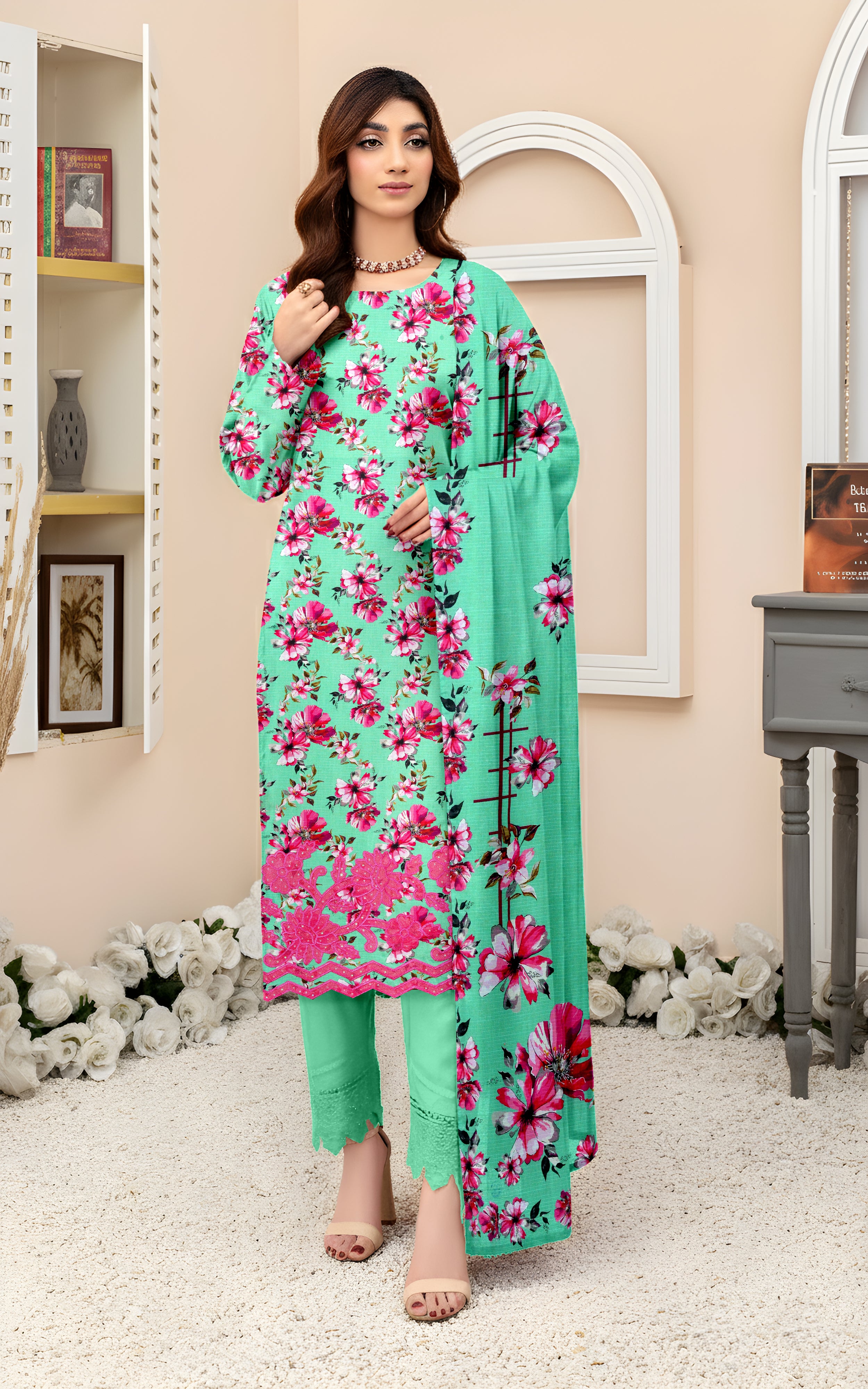 SASSI VISCOSE EMB Shirt & Dupatta Vol-2489