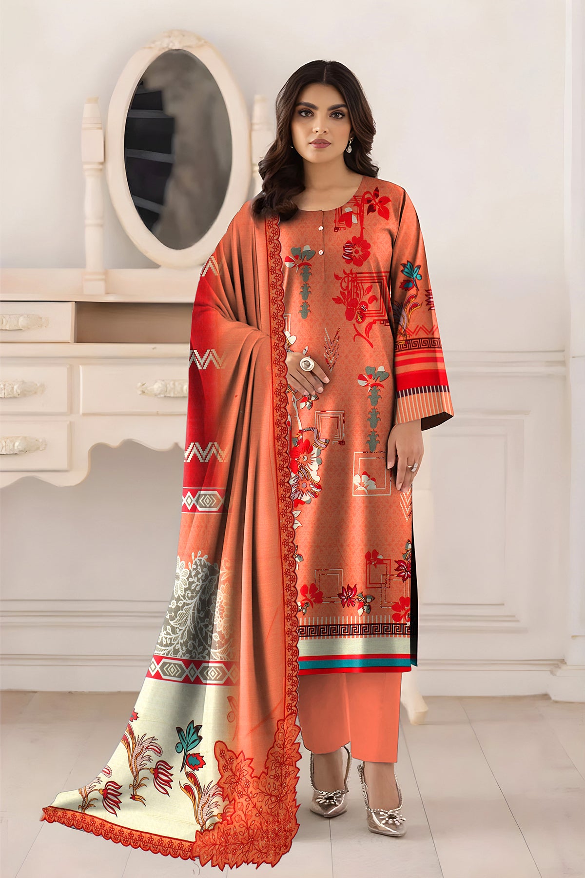 SASSI KHADDER EMB Shirt & Dupatta Vol-2450