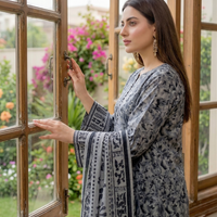 Sassi Premium Airjet Lawn Vol 2851 – 3 Piece Unstitched Sparkle Floral Suit — 3
