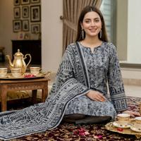 Sassi Premium Airjet Lawn Vol 2851 – 3 Piece Unstitched Sparkle Floral Suit — 4