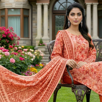 Sassi Premium Airjet Lawn Vol 2851 – 3 Piece Unstitched Sparkle Floral Suit — 4