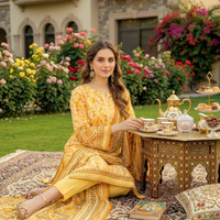 Sassi Premium Airjet Lawn Vol 2851 – 3 Piece Unstitched Sparkle Floral Suit — 3
