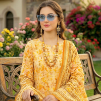 Sassi Premium Airjet Lawn Vol 2851 – 3 Piece Unstitched Sparkle Floral Suit — 4