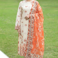 Sassi Volume 5000 Unstitched Lawn Suit – Printed Shirt, Lawn Dupatta & Dyed Trouser — 1
