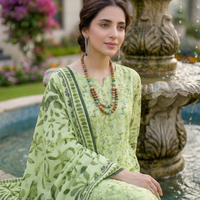 Sassi Premium Airjet Lawn Vol 2851 – 3 Piece Unstitched Sparkle Floral Suit — 3