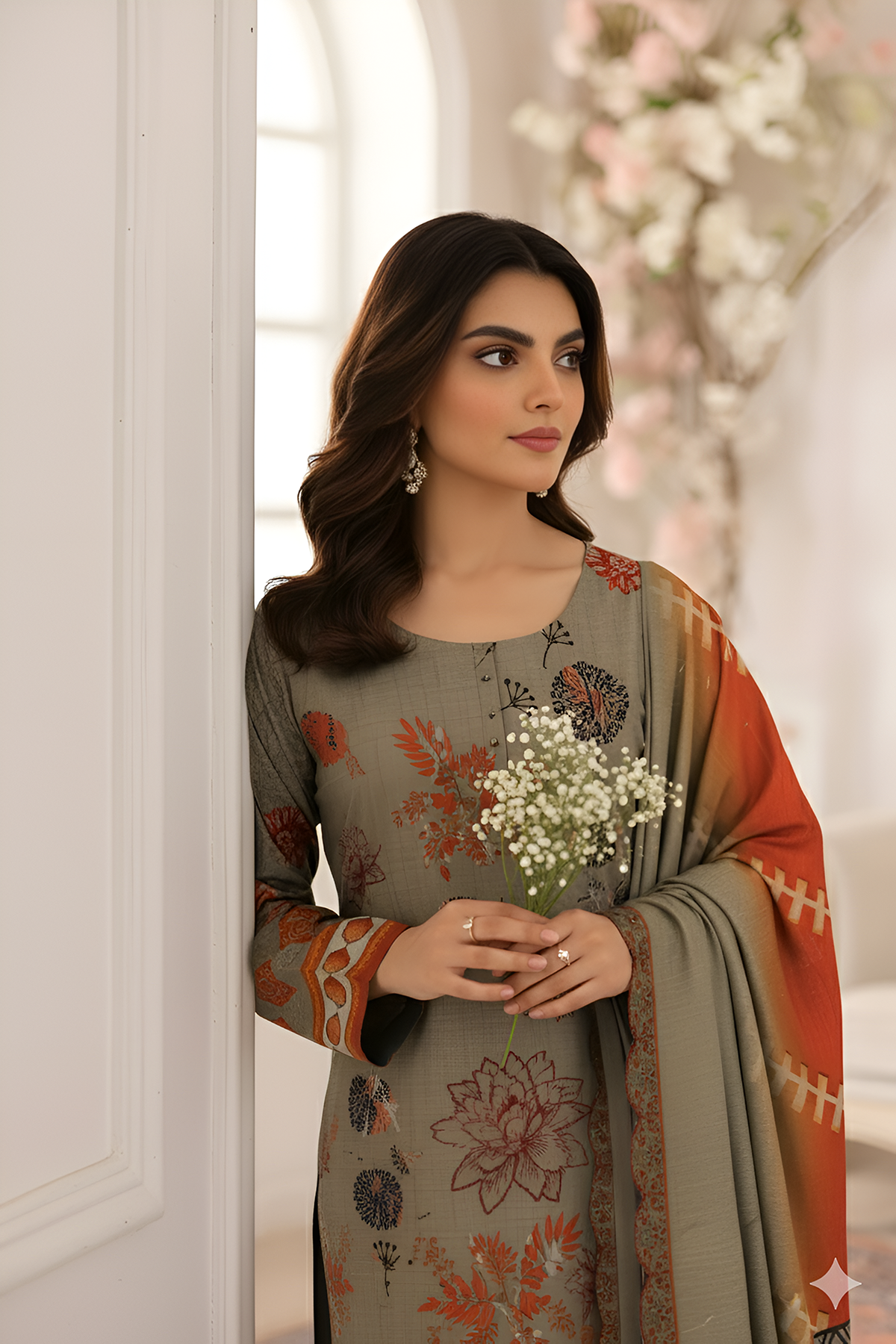 SASSI KHADDER EMB Shirt & Dupatta Vol-2450