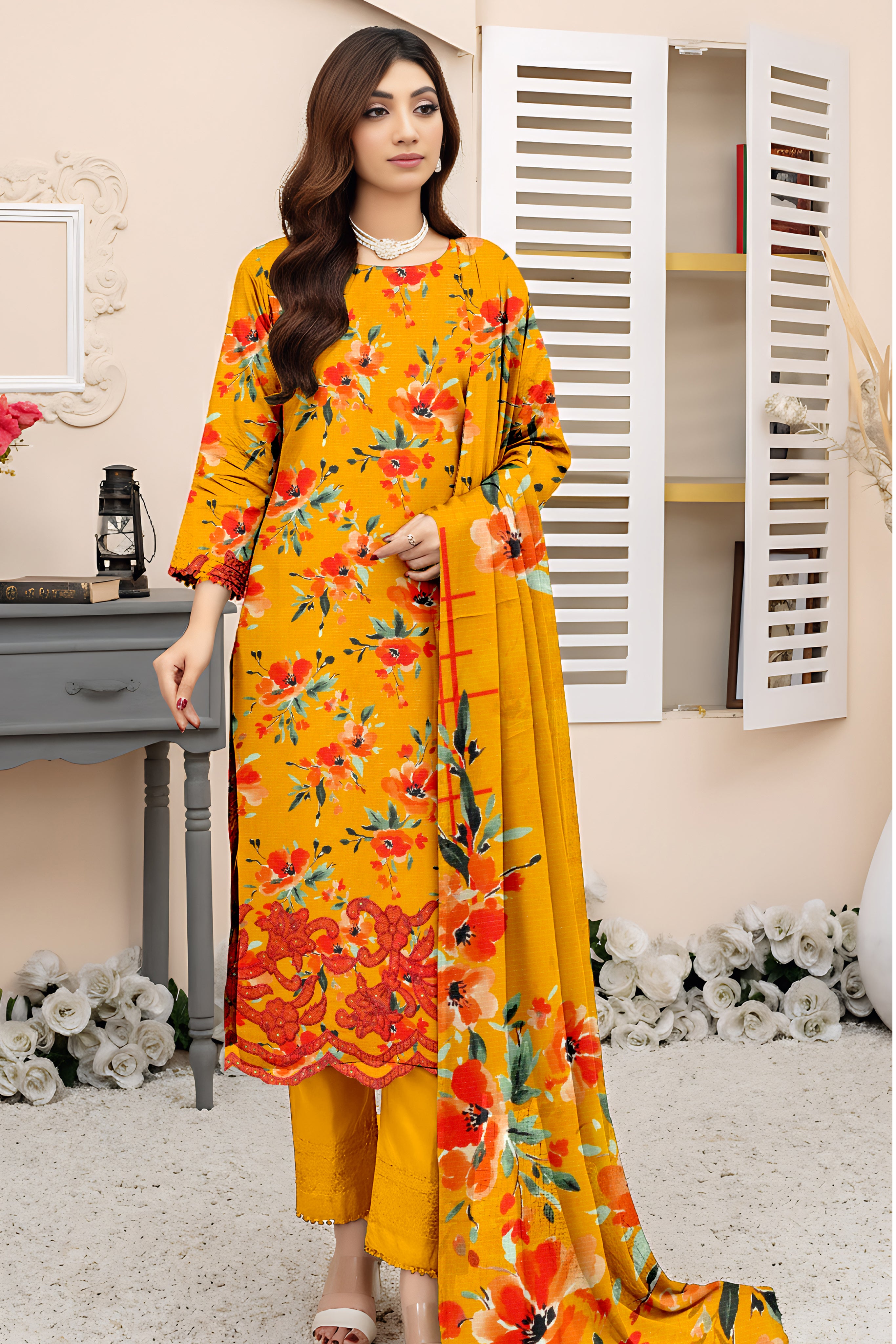 SASSI VISCOSE EMB Shirt & Dupatta Vol-2489