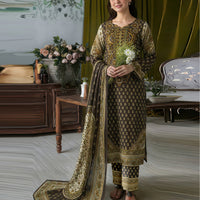 SASSI Vol-3598 – Premium Pre-Shrunk 3PC Unstitched Viscose Suit with Embroidered Patches — 1