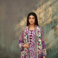 SASSI Vol 3598 – 3 Piece Unstitched Print Viscose Suit — 2