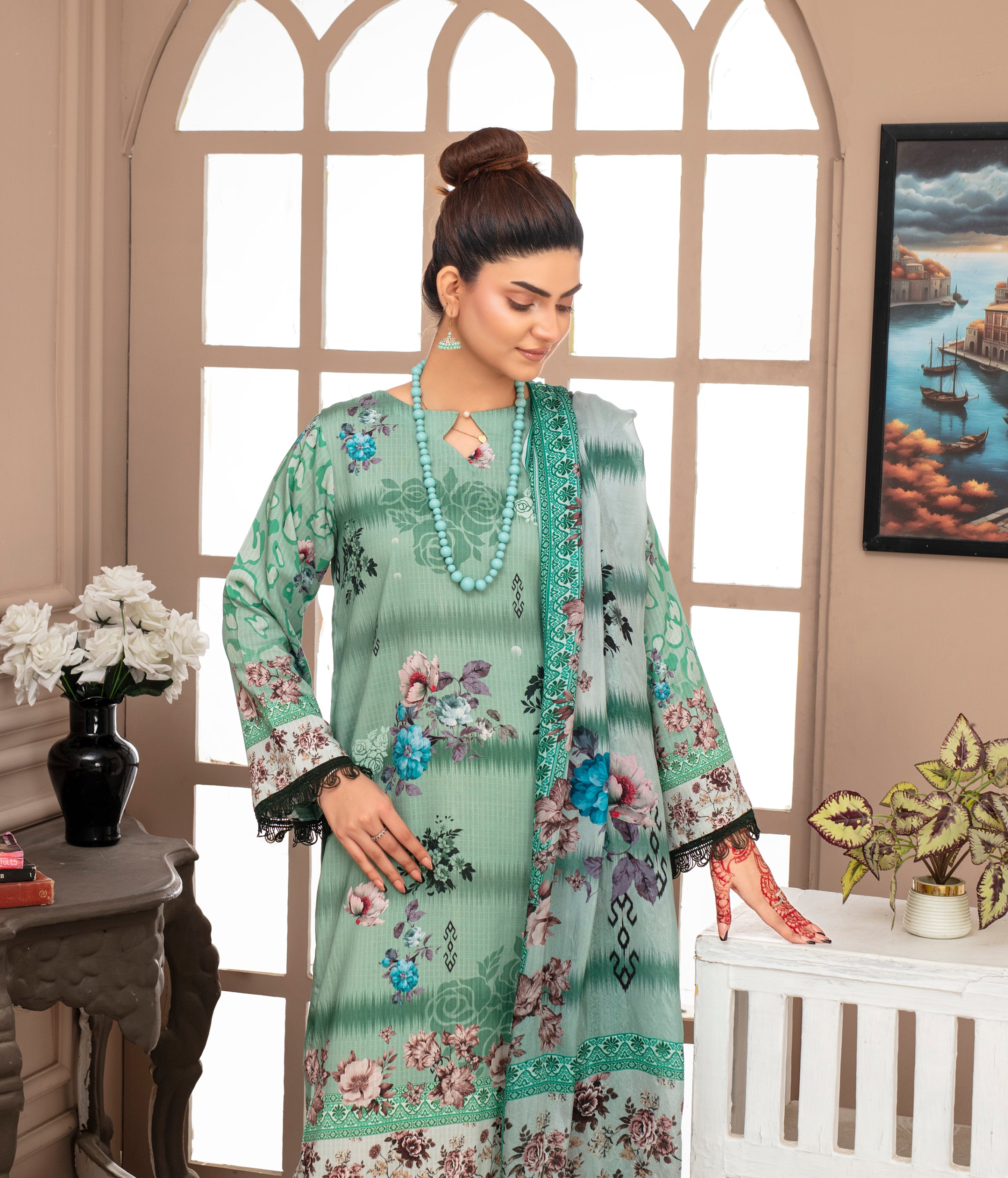 SASSI Viscose PRINT Shirt & Dupatta Vol-2468