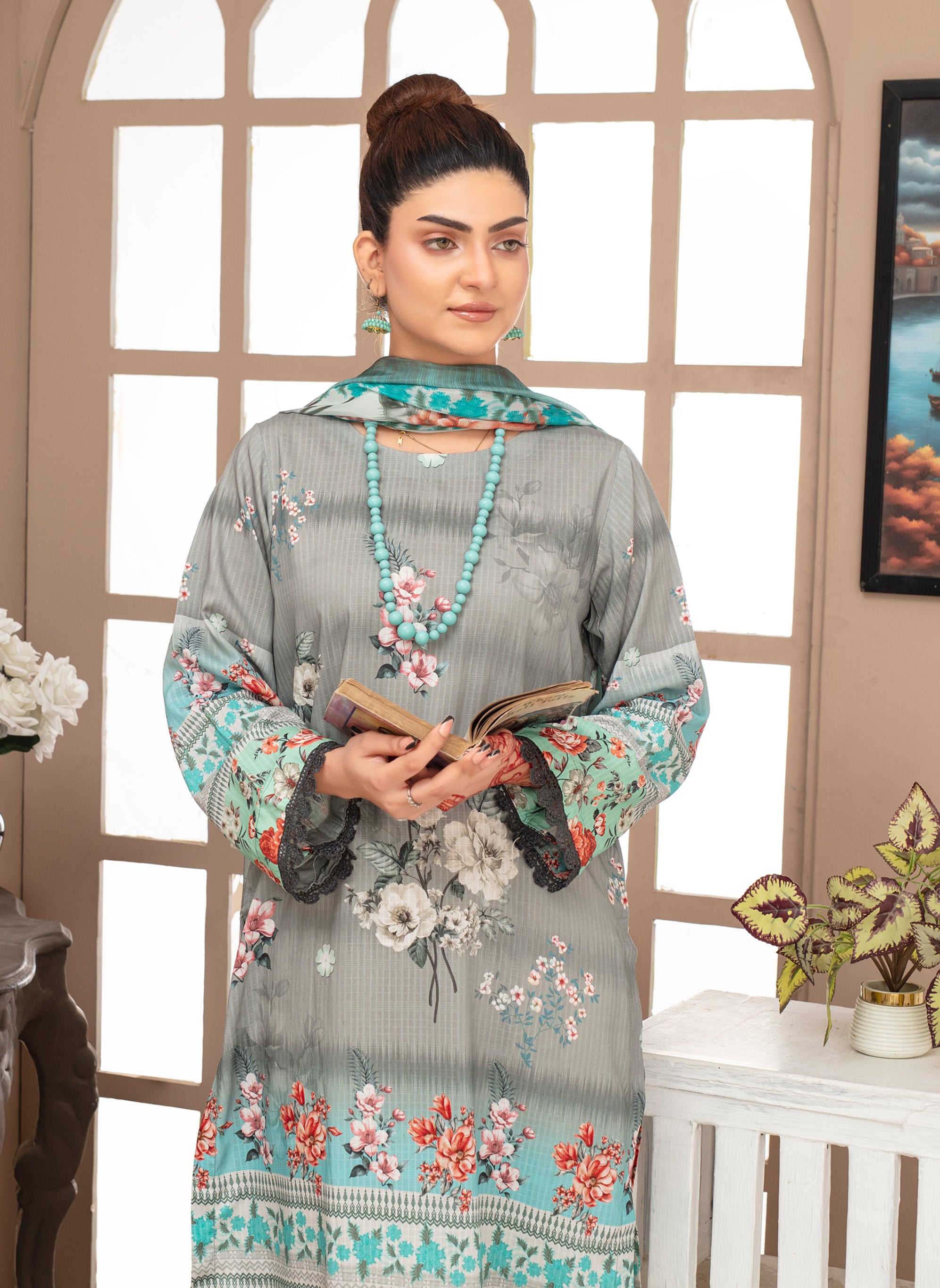 SASSI Viscose PRINT Shirt & Dupatta Vol-2468
