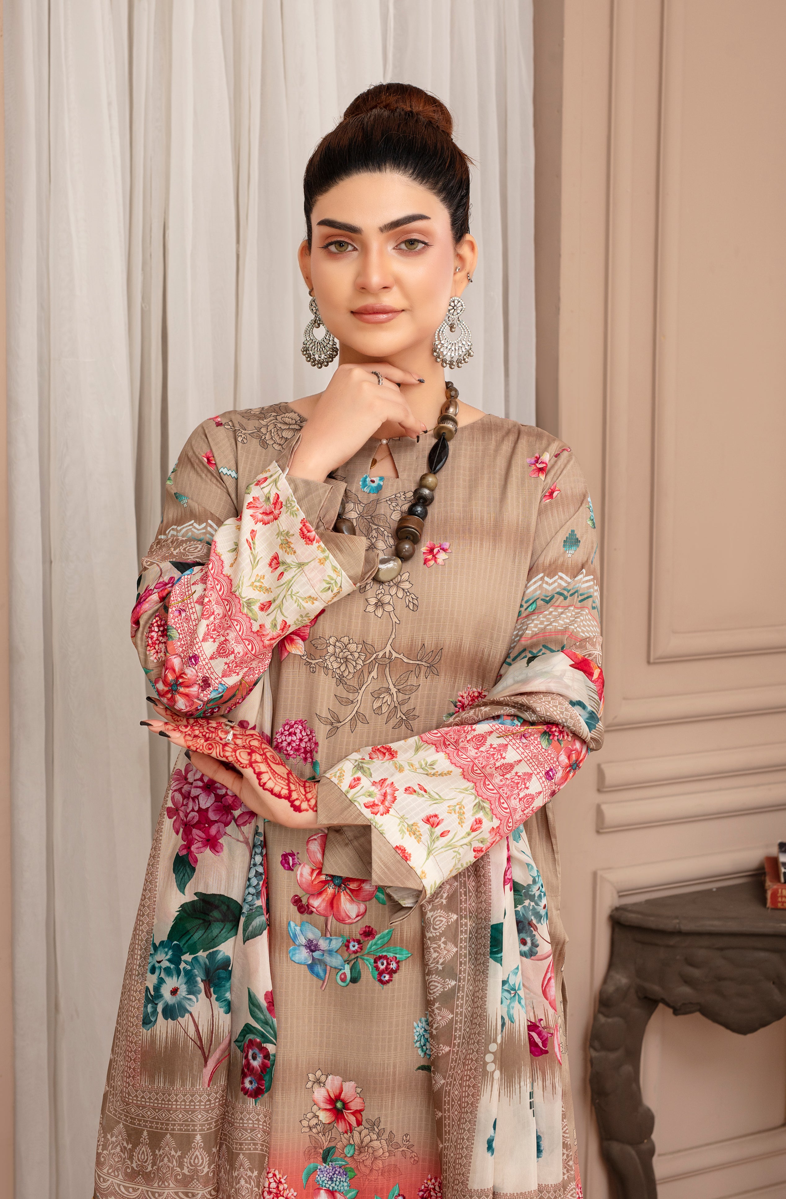 SASSI Viscose PRINT Shirt & Dupatta Vol-2468