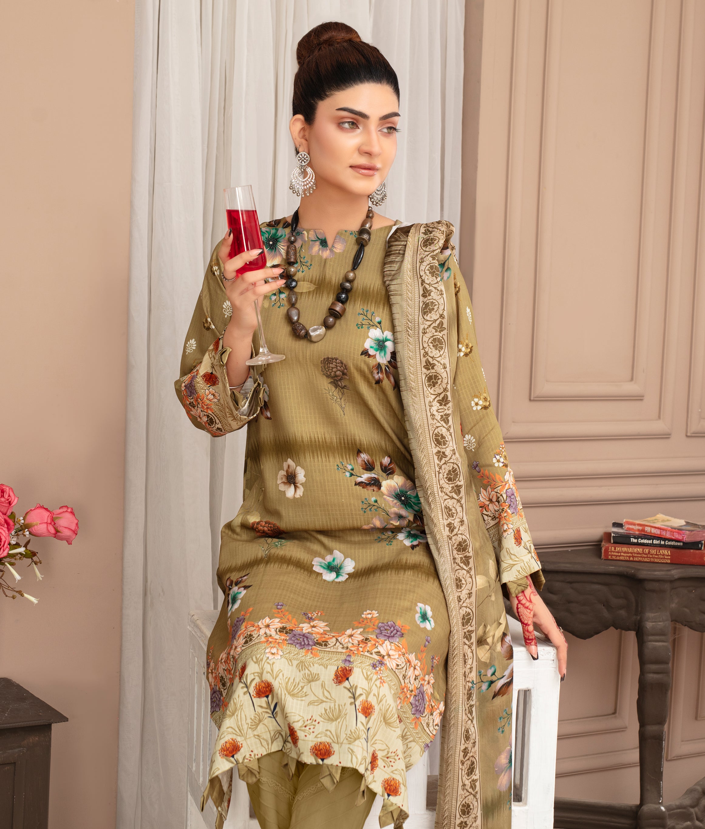 SASSI Viscose PRINT Shirt & Dupatta Vol-2468