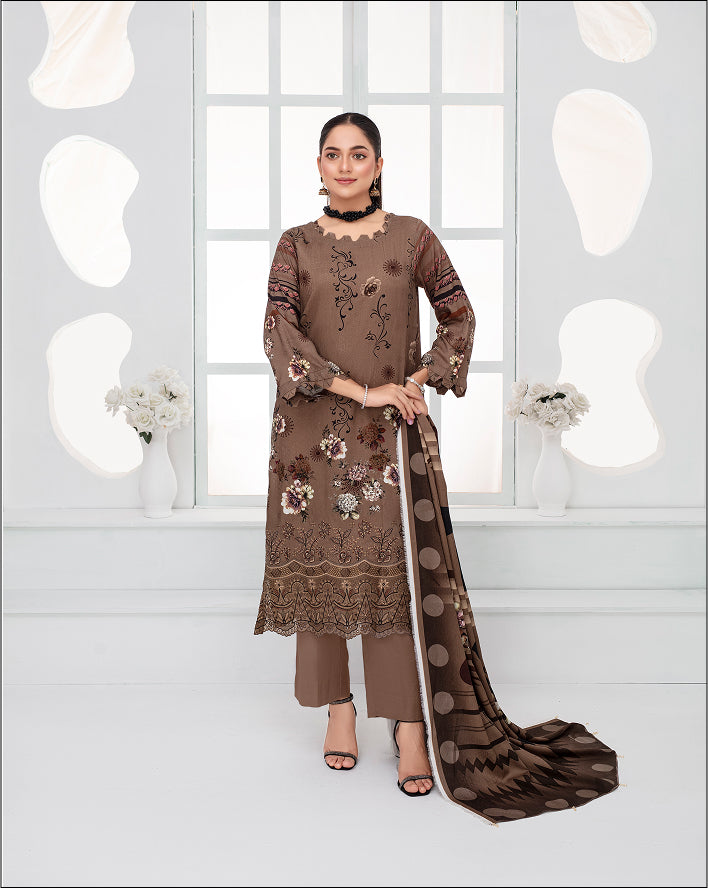 SASSI Viscose EMB Shirt & Dupatta Vol-2454