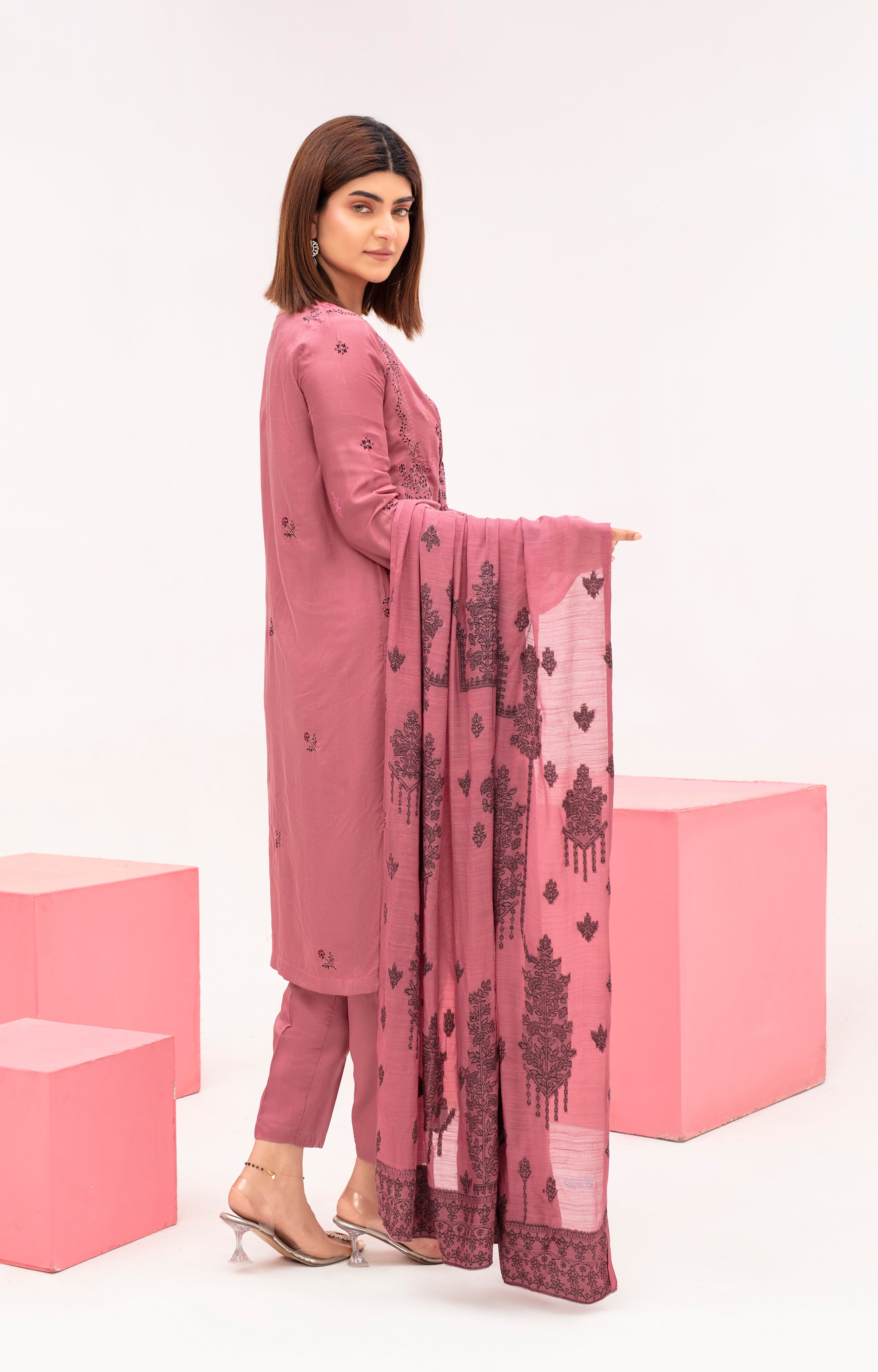 SASSI Viscose EMB Shirt & Dupatta Vol-2415