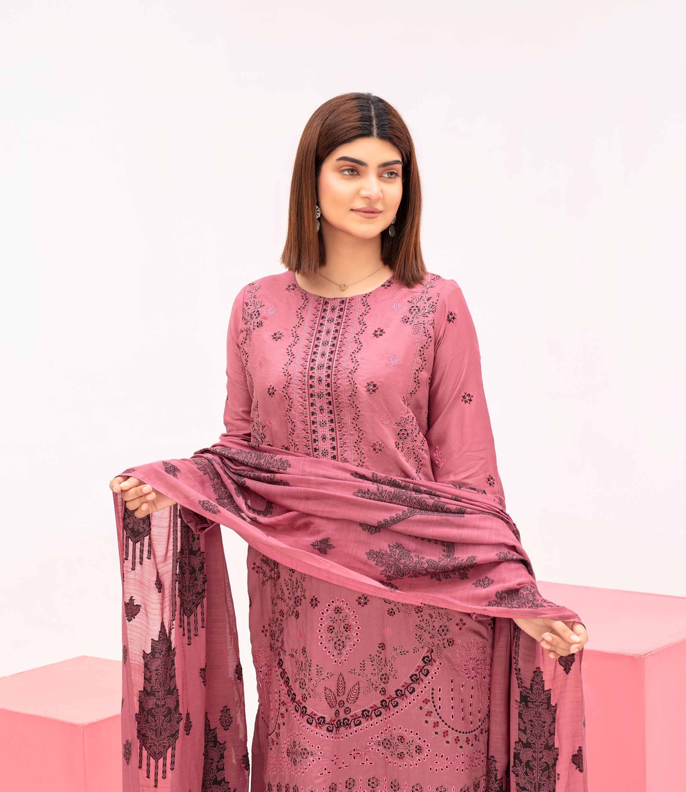 SASSI Viscose EMB Shirt & Dupatta Vol-2415