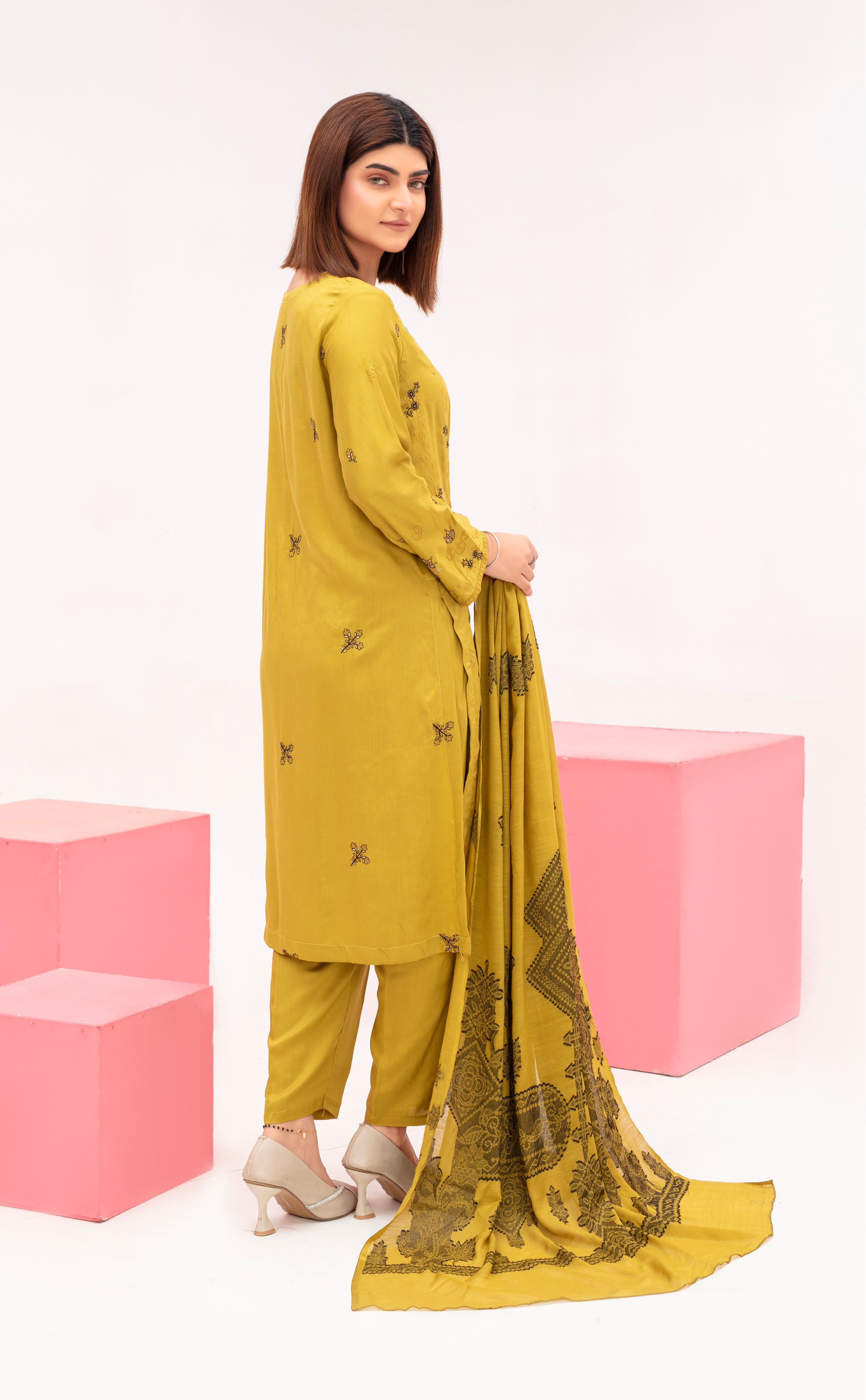SASSI Viscose EMB Shirt & Dupatta Vol-2415